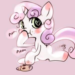 Rating: Safe Score: 0 Tags: 1:1 blush coffeelsb cookie e621 equid equine female feral food friendship_is_magic fur green_eyes hair hasbro heart_eyes heart_symbol horn looking_at_viewer mammal multicolored_hair my_little_pony mythological_creature mythological_equine mythology purple_hair sitting solo sweetie_belle_(mlp) two_tone_hair unicorn white_body white_fur young young_feral User: bunchy7s