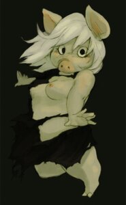 Rating: Questionable Score: 0 Tags: anthro breasts clothing domestic_pig e621 female hair kunugi looking_at_viewer mammal nipples nude solo suid suine sus_(pig) torn_clothing white_hair User: bunchy7s