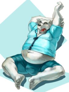 Rating: Questionable Score: 0 Tags: 3:4 anthro barefoot bear belly biped bulge clothed clothing e621 feet hindpaw humanoid_feet male mammal matomonstera overweight overweight_anthro overweight_male paws plantigrade polar_bear solo ursine User: bunchy7s