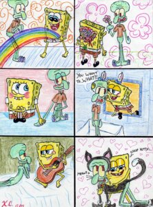 Rating: Questionable Score: 0 Tags: absurd_res acoustic_guitar anthro aquatic blush butt cephalopod coleoid comic dialogue duo e621 english_text giant_pacific_octopus guitar hi_res male male/male mollusk musical_instrument nickelodeon octopodiform playing_guitar playing_music plucked_string_instrument rainbow rainbow_arch sea_sponge sponge spongebob_squarepants spongebob_squarepants_(character) spongefifi squidward_tentacles string_instrument text where_is_your_god_now why User: bunchy7s