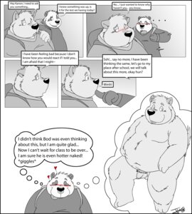 Rating: Explicit Score: 0 Tags: anthro balls bear blush bod canid canine canis clothed clothing comic dialogue domestic_dog duo e621 english_text flaccid fully_clothed genitals giant_panda greyscale hi_res jakegr kanon male mammal monochrome nude overweight penetration penis romantic romantic_couple simple_background slice_of_life solo text User: bunchy7s