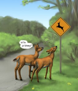 Rating: Safe Score: 0 Tags: 2012 anakuro belly black_body black_fur black_hooves black_lips black_markings black_nose black_tail brown_body brown_fur brown_tail butt_tuft comic countershade_face countershade_tail countershade_torso countershading day deer deer_crossing detailed_background dialogue digital_media_(artwork) duo e621 english_text eyebrows eyelashes facial_markings female feral flower fluffy fluffy_tail full-length_portrait fur fur_markings fur_tuft glistening glistening_hooves glistening_lips glistening_nose grass head_markings hooves humor inner_ear_fluff light lips looking_at_object looking_forward looking_up mammal markings multicolored_body multicolored_fur multicolored_markings multicolored_tail muzzle_(marking) nature nude open_mouth open_smile outside pivoted_ears plant pointy_ears portrait prick_ears question rear_view road shadow short_tail shrub sign sky smile snout snout_markings speech_bubble standing sunlight tail tail_markings text three-quarter_view tree tuft two_tone_markings white_belly white_body white_countershading white_fur white_markings white_tail wood User: bunchy7s