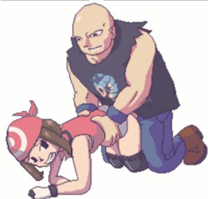 Rating: Explicit Score: 0 Tags: 9_6 animated bald bald_male bike_shorts clothed clothed_female clothed_sex cueball doggy doggy_style female from_behind gif human male may_(pokemon) midnightspook obscured_penetration older_male pants pixel_animation pixel_art pokemon questionable_consent rape rough_sex roughneck rule34 ryona straight teenage_female teenager white_background User: bunchy7s
