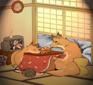 Rating: Safe Score: 0 Tags: ambiguous_gender blue_eyes canid canine clock detailed detailed_background domestic_cat e621 eyes_closed felid feline felis female feral flower food fox fruit fur furniture group kayoichi looking_at_viewer mammal orange_(fruit) orange_body orange_fur pillow plant sitting sleeping table tail toony User: bunchy7s