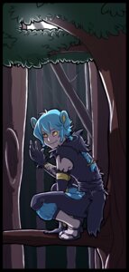 Rating: Safe Score: 0 Tags: 2010 anthro black_border blue_hair border braided_hair clothing detailed_background e621 felid footwear forest generation_4_pokemon hair luxray male mammal nature night nintendo notlostwanderer outside plant pokemon pokemon_(species) pokemorph ponytail red_sclera sandals shoes smile solo tree wood yellow_eyes User: bunchy7s
