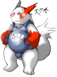 Rating: Questionable Score: 0 Tags: 3_fingers 3_toes anthro barefoot biped blue_clothing blue_swimwear bulge claws clothed clothing colored_sketch e621 feet fingers fur generation_3_pokemon gloves_(marking) guide_lines male markings nintendo one-piece_swimsuit overweight overweight_anthro overweight_male pink_eyes pokemon pokemon_(species) red_body red_fur red_markings school_swimsuit sigenoya simple_background sketch solo standing swimwear tail takosen takotyutyu toes white_background white_body white_fur zangoose User: bunchy7s