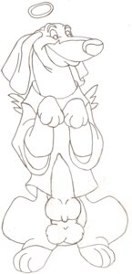 Rating: Explicit Score: 0 Tags: all_dogs_go_to_heaven anthro black_and_white canine canine_penis dachshund dog don_bluth erection feral furry halo itchy_itchiford male male_only mammal monochrome pencil_(artwork) penis rule34 shirt sketch solo t-shirt wings User: bunchy7s