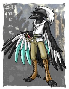 Rating: Safe Score: 0 Tags: anthro avian beak bird black_body black_feathers claws clothed clothing corvid e621 eurasian_magpie feathered_wings feathers front_view hat headgear headwear holarctic_magpie jax_the_bat looking_away magpie_(corvid) male medieval melee_weapon mixed_media oscine passerine photo_background photography_(artwork) realistic_wings simple_background solo sword toe_claws weapon wings User: bunchy7s Rating: Safe Score: 0 Tags: anthro avian beak bird black_body black_feathers claws clothed clothing corvid e621 eurasian_magpie feathered_wings feathers front_view hat headgear headwear holarctic_magpie jax_the_bat looking_away magpie_(corvid) male medieval melee_weapon mixed_media oscine passerine photo_background photography_(artwork) realistic_wings simple_background solo sword toe_claws weapon wings User: bunchy7s