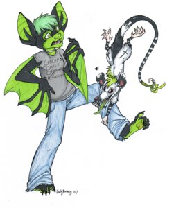 Rating: Safe Score: 0 Tags: 2007 american_opossum anthro attack bat bat_wings duo e621 female feral glamfur green_eyes green_hair green_markings green_tongue hair heart_symbol leg_grab mammal markings marsupial membrane_(anatomy) membranous_wings simple_background size_difference tail tongue tongue_out virginia_opossum white_background winged_arms wings zeriara User: bunchy7s