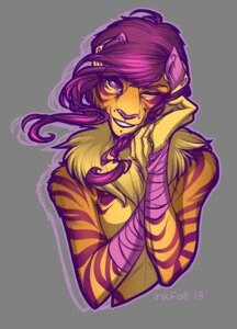 Rating: Safe Score: 0 Tags: anthro breasts e621 equid equine felid female fur hair horse hybrid inkfall looking_at_viewer malli mammal nude pantherine pink_eyes pink_hair purple_body purple_fur smile solo stripes tiger yellow_body yellow_fur User: bunchy7s