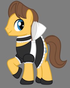 Rating: Safe Score: 0 Tags: 2014 absurd_res alpha_channel blue_eyes brown_hair caramel_(mlp) clothed clothing crossdressing cutie_mark e621 earth_pony equid equine feral friendship_is_magic hair hasbro hi_res horse maid_uniform male mammal my_little_pony pony simple_background smile sofunnyguy solo transparent_background uniform User: bunchy7s