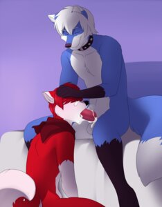 Rating: Explicit Score: 0 Tags: 2012 anthro balls biceps big_balls big_penis blue_body blue_fur bodily_fluids canid canine canis cenny collar cum cum_in_mouth cum_inside digital_media_(artwork) dipstick_tail domestic_dog duo e621 erection fellatio fur genital_fluids genitals head_grab husky jailbird male male/male male_penetrated male_penetrating male_penetrating_male mammal markings messy muscular nordic_sled_dog oral oral_penetration penetration penile penis sex shaded sitting spiked_collar spikes spitz swallowing tail tail_markings wolf wolfy_(chaoticicewolf) User: bunchy7s