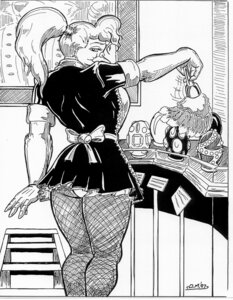 Rating: Safe Score: 0 Tags: 1997 anthro avian beak big_breasts biped bird black_and_white breasts cere_(anatomy) cleaning_tool clothed clothing columbid detailed_background dove e621 faberge_egg feather_duster female greyscale hair inside ladder long_hair looking_at_viewer looking_back looking_back_at_viewer maid_uniform monochrome non-mammal_breasts oscar_marcus painting_(object) pinup ponytail pose rear_view simple_background smile solo uniform white_background User: bunchy7s