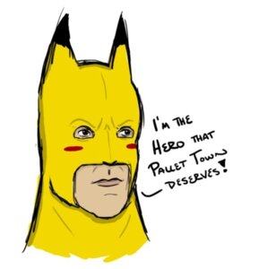 Rating: Safe Score: 0 Tags: batman batman_(series) black_eyes bust_portrait cosplay dc_comics e621 english_text fur furrowed_eyebrows generation_1_pokemon grandfathered_content human humor male mammal mask nintendo not_furry parody pikachu pokemon pokemon_(species) portrait rodent simple_background solo text unknown_artist white_background yellow_body yellow_fur User: bunchy7s