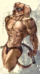 Rating: Questionable Score: 0 Tags: 2010 anthro blush canid canine canis domestic_dog e621 eyewear furry_(artist) glasses lizauto looking_at_viewer male mammal muscular muscular_anthro muscular_male pose smile solo tail User: bunchy7s