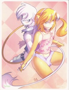 Rating: Explicit Score: 0 Tags: absurd_res accessory anthro belt blush bracelet brown_body brown_fur bulge clothed clothing crossdressing detailed_bulge duo e621 ear_piercing felid femboy fur genital_outline grey_eyes hair hand_holding headband hi_res jewelry lion long_tail looking_at_viewer male mammal nero_(miu) orange_hair pantherine panties pattern_background penis_outline peritian piercing rio_(miu) shirt simple_background star tail topwear underwear white_body white_fur white_hair User: bunchy7s