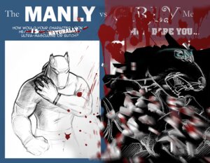 Rating: Questionable Score: 0 Tags: angry anthro bottomwear canid canine canis clothed clothing comparison dark digital_drawing_(artwork) digital_media_(artwork) domestic_dog duality e621 insecure male mammal manly_vs._girly_meme meme nexus pants pit_bull scary shirt solo stereotype topwear violence User: bunchy7s