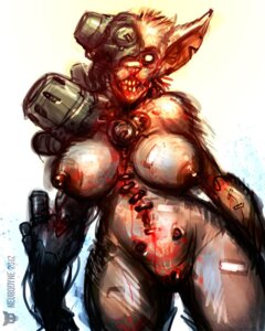 Rating: Explicit Score: 0 Tags: 2012 4:5 anthro armor big_breasts bionics blood blood_on_belly blood_on_body blood_on_mouth bodily_fluids breasts cybernetics cyborg digital_media_(artwork) domestic_cat e621 felid feline felis female future huge_breasts looking_at_viewer machine mammal neurodyne nightmare_fuel nipples robot scar science_fiction simple_background solo thick_thighs undead white_background white_eyes User: bunchy7s