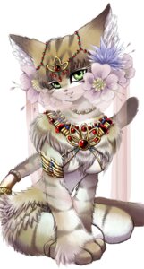 Rating: Safe Score: 0 Tags: anthro biped domestic_cat e621 felid feline felis female flower green_eyes hisoka_(artist) jewelry kemono looking_at_viewer mammal plant sitting solo tail User: bunchy7s