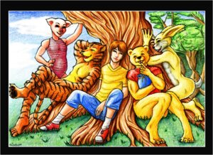 Rating: Questionable Score: 0 Tags: anthro bear bottomless christopher_robin clothed clothing derp_eyes disney domestic_pig e621 felid group human lagomorph leporid male mammal pantherine piglet pooh_bear rabbit rabbit_(winnie_the_pooh) suid suine sus_(pig) tail tiger tigger winnie_the_pooh_(franchise) zardra User: bunchy7s