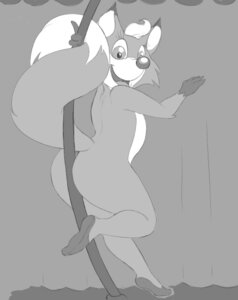 Rating: Questionable Score: 0 Tags: anthro butt canid canine dancing e621 elm_chanted_forest female fifi_fox fox mammal monochrome pole pole_dancing solo tail unknown_artist User: bunchy7s