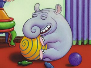 Rating: Safe Score: 0 Tags: 4:3 ambiguous_gender ball curtains e621 elephant elephantid eyes_closed feral jim_woodring mammal proboscidean smile solo vase User: bunchy7s
