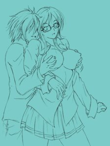 Rating: Explicit Score: 0 Tags: blush breast_grab breasts dress_shirt female fz001 large_breasts long_hair megane nipples no_bra open_clothes open_shirt oppai original rule34 school_uniform shirt sketch traditional_media unbuttoned uniform User: bunchy7s