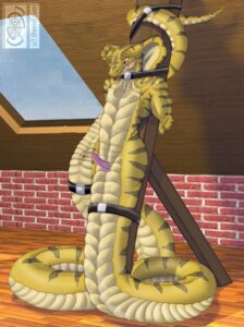 Rating: Explicit Score: 0 Tags: 2011 anus apode attic bdsm bondage bound brick brick_wall daniel_kay detailed draconcopode e621 erection fred genitals inside legless male naga nude orange_eyes penis reptile scales scalie serpentine snake snake_hood solo stripes submissive submissive_male tapering_penis wall_(structure) watermark window yellow_body yellow_scales User: bunchy7s