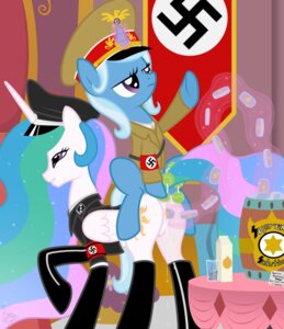 Rating: Explicit Score: 0 Tags: anal anal_beads anal_penetration anus ball barrel beverage butt class clothing container cup cutie_mark detailed_background duo e621 english_text equid equine facelessjr feathered_wings feathers female female/female feral flag food friendship_is_magic furniture genitals hasbro hat headgear headwear hexagram hi_res horn inside juice_(beverage) magic mammal my_little_pony mythological_creature mythological_equine mythology nazi nazi_flag orange_juice penetration princess princess_celestia_(mlp) quadruped royalty sex_toy soap swastika symbol table tail tennis_ball text trixie_(mlp) unicorn vaginal vulva what white_body white_feathers winged_unicorn wings User: bunchy7s