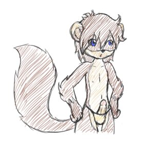 Rating: Explicit Score: 0 Tags: anthro biped blue_eyes brown_hair clothing e621 erection femboy genitals gichi gulonine hair low_res male mammal marten mustelid musteline panties penis short_hair simple_background solo standing tail trix_the_cat underwear white_background wide_hips User: bunchy7s