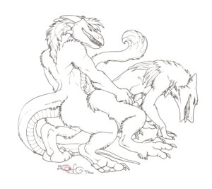 Rating: Explicit Score: 0 Tags: all_fours anthro claws digitigrade dinosaur dragon duo e621 epicwang erection eyes_closed feral from_behind_position genitals horn interspecies male male/male mammal monochrome mythological_creature mythological_scalie mythology open_mouth penis prehistoric_species reptile scalie sergal sex simple_background tail teeth tongue white_background User: bunchy7s