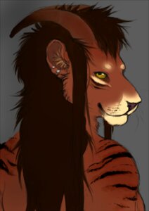 Rating: Safe Score: 0 Tags: 2011 anthro brown_hair bust_portrait e621 ear_piercing faruku felid female green_eyes hair horn hybrid long_hair looking_at_viewer looking_back mammal piercing portrait solo User: bunchy7s