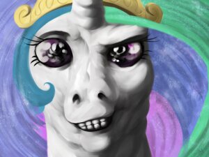 Rating: Safe Score: 0 Tags: 2013 4:3 chiapetofdoom creepy crown e621 equid equine female feral friendship_is_magic hair hasbro headgear horn looking_at_viewer mammal multicolored_hair my_little_pony mythological_creature mythological_equine mythology princess_celestia_(mlp) purple_eyes solo teeth unicorn User: bunchy7s
