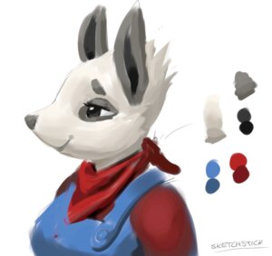 Rating: Safe Score: 0 Tags: american_opossum anthro breasts clothed clothing e621 female fur grey_nose kerchief mammal marsupial overalls poppy_opossum poppy_opossum_(character) shirt simple_background sketch sketchstick solo topwear virginia_opossum white_background white_body white_fur User: bunchy7s