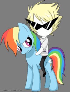 Rating: Safe Score: 0 Tags: 2012 2_frame_animation alpha_channel animated animated_gif blue_body blue_fur crossover cutie_mark dirk_strider duo e621 english_text equid equine eyewear female feral friendship_is_magic fur hair hasbro homestuck horse human male mammal ms_paint_adventures multicolored_hair multicolored_tail my_little_pony pony purple_eyes rainbow_dash_(mlp) rainbow_hair rainbow_tail riding short_playtime simple_background straddling sunglasses tail text timeless-knight transparent_background User: bunchy7s