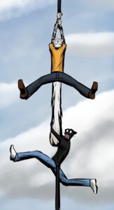 Rating: Safe Score: 0 Tags: anthro cloud duo e621 felid feren hi_res leopard male mammal melanistic outside pantherine sky skyscape snow_leopard ween User: bunchy7s