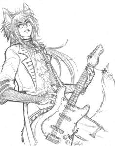 Rating: Safe Score: 0 Tags: ambiguous_gender animal_humanoid cat_humanoid clothed clothing dagger_leonelli dagger_leonelli_(character) e621 electric_guitar eyewear felid felid_humanoid feline feline_humanoid glamfur glasses gloves greyscale guitar hair handwear hi_res humanoid long_hair mammal mammal_humanoid midriff monochrome music musical_instrument piercing playing_guitar playing_music plucked_string_instrument simple_background solo string_instrument tail white_background User: bunchy7s