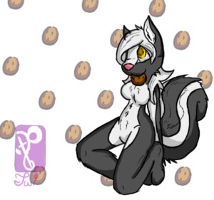 Rating: Questionable Score: 0 Tags: anthro breasts cookie dani_(daniskunk) e621 female food low_res mammal mephitid nom nude pattern_background presenting simple_background skunk solo tail twifoxy white_background yellow_eyes User: bunchy7s