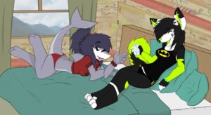 Rating: Safe Score: 0 Tags: 2012 anthro aquatic bed black_hair breasts canid canine canis clothing domestic_dog duo e621 female fish furniture grey_body hair husky mammal nordic_sled_dog open_mouth piercing shark spitz tail toxic toxictail white_eyes xaenyth xaenyth_(character) User: bunchy7s