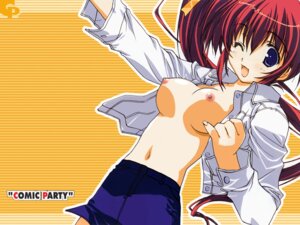 Rating: Explicit Score: 0 Tags: breasts comic_party female open_clothes open_shirt red_hair rule34 shirt takase takase_mizuki topless User: bunchy7s