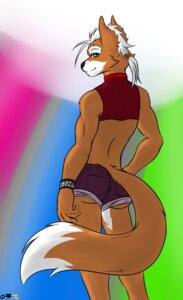 Rating: Questionable Score: 0 Tags: abstract_background anthro armband biceps biped black_nose bottomwear bracelet butt canid canine clothed clothing e621 femboy fox fox_mccloud fully_clothed fur green_eyes hair hand_on_hip jewelry looking_at_viewer looking_back male mammal muscular muscular_anthro muscular_femboy muscular_male nintendo orange_body orange_fur ponytail pose rath_raholand rear_view shirt shorts simple_background smile solo standing star_fox tied_hair topwear underbutt white_hair User: bunchy7s Rating: Questionable Score: 0 Tags: abstract_background anthro armband biceps biped black_nose bottomwear bracelet butt canid canine clothed clothing e621 femboy fox fox_mccloud fully_clothed fur green_eyes hair hand_on_hip jewelry looking_at_viewer looking_back male mammal muscular muscular_anthro muscular_femboy muscular_male nintendo orange_body orange_fur ponytail pose rath_raholand rear_view shirt shorts simple_background smile solo standing star_fox tied_hair topwear underbutt white_hair User: bunchy7s