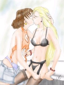 Rating: Questionable Score: 0 Tags: 2girls artist_request blonde_hair bra breasts brown_hair catherine_bloom dorothy_catalonia female gundam gundam_wing human kiss light-skinned_female light_skin long_hair panties rule34 signature yuri User: bunchy7s