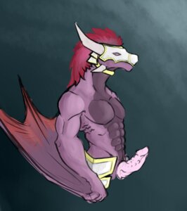 Rating: Explicit Score: 0 Tags: 2013 abs anthro armor balls biceps big_muscles big_penis biped covertcanine dragon e621 erection genitals hair hi_res horn male mask membrane_(anatomy) membranous_wings mostly_nude muscular muscular_anthro muscular_male mythological_creature mythological_scalie mythology nubbed_penis pecs penis pose purple_body purple_skin red_hair reptile scales scalie solo standing white_eyes wings User: bunchy7s