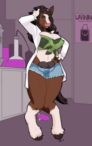 Rating: Questionable Score: 0 Tags: 2013 anthro big_breasts blackshirtboy blue_eyes breasts breasts_and_teats brown_hair camel_toe clothed clothing e621 english_text equid equine erect_nipples female hair hooves horse looking_at_viewer mammal nipple_outline nipple_slip nipples skimpy smile solo teats text User: bunchy7s