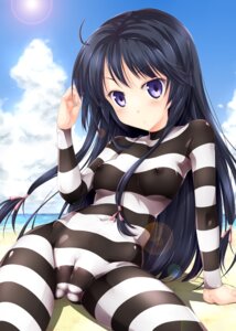 Rating: Questionable Score: 0 Tags: beach black_hair blush boku_wa_tomodachi_ga_sukunai breasts cameltoe erect_nipples false_clothes female female_only fujimoto_akio hair_ribbon human long_hair mikazuki_yozora nail_polish nipples painted_clothes pointy_chin prison_clothes purple_eyes pussy ribbon rule34 see-through sitting skin_tight solo striped sun User: bunchy7s