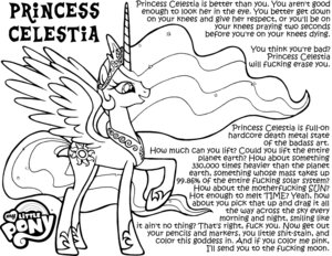 Rating: Safe Score: 0 Tags: absurd_res black_and_white crown cutie_mark e621 english_text equid equine feathered_wings feathers female feral friendship_is_magic hair hasbro headgear hi_res horn long_hair mammal monochrome my_little_pony mythological_creature mythological_equine mythology open_mouth princess_celestia_(mlp) profanity quadruped simple_background solo tail text tiara toony tygerbug winged_unicorn wings User: bunchy7s