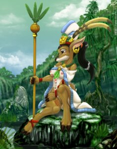 Rating: Questionable Score: 0 Tags: accessory angello_cauich anthro black_hair breasts brown_eyes cape clothing deer e621 ear_piercing feathers female hair hair_accessory hairband hat headgear headwear hi_res hooves jewelry mammal mayan mayan_numeral moss necklace nipples piercing plant ponytail rock solo tattoo tree wood User: bunchy7s