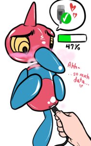 Rating: Questionable Score: 0 Tags: 5:8 artificial_intelligence blush breath digital_creature digital_media_(artwork) disembodied_hand duo e621 electronics english_text female floating_arms floating_head generation_4_pokemon genitals heart_symbol human machine mammal nintendo panting pokemon pokemon_(species) porygon-z pov_hands robot simple_background solo_focus suggestive text unknown_artist unusual_anatomy unusual_genitalia unusual_vulva usb usb_compatible usb_port vulva white_background User: bunchy7s