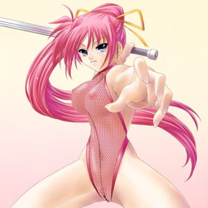 Rating: Questionable Score: 0 Tags: ayato blue_eyes breasts censored female female_only fishnets levantine long_hair lyrical_nanoha mahou_shoujo_lyrical_nanoha pink_hair ponytail rule34 see-through signum swimsuit sword tied_hair weapon User: bunchy7s