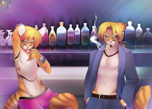 Rating: Safe Score: 0 Tags: alcohol anthro bar belt beverage blush bracelet candy cigarette clock clothed clothing countershading crossdressing dessert digital_media_(artwork) duo e621 felid femboy fishnet_clothing fishnet_topwear food furoticon green_eyes jacket jewelry lollipop looking_at_viewer male mammal navel navel_piercing piercing shaded shirt skimpy smoke smoking tail tank_top topwear tsampikos watch User: bunchy7s